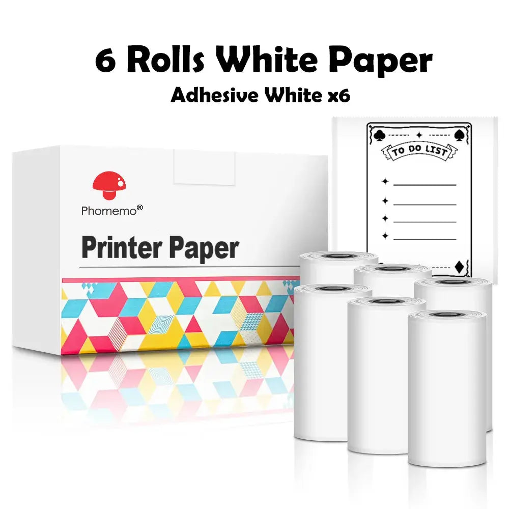 Phomemo T02 mini Drucker M02X Ersatzrollen: Selbstklebendes Transparentpapier für Etiketten, ideal für DIY-Fotos, Texte und Notizen Phomemo T02 mini Drucker M02X Ersatzrollen: Selbstklebendes Transparentpapier für Etiketten, ideal für DIY-Fotos, Texte und Notizen
